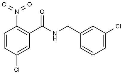 5-chloro-N-(3-chlorobenzyl)-2-nitrobenzamide Structure