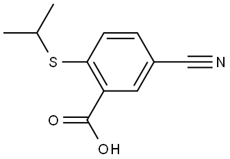 5-Cyano-2-[(1-methylethyl)thio]benzoic acid Structure