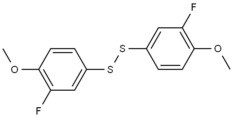 Disulfide, bis(3-fluoro-4-methoxyphenyl) (9CI) Structure