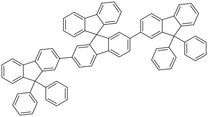 2'',7''-Bis(9,9-diphenyl-9H-fluoren-2-yl)-9,9'-spirobi[fluorene Structure