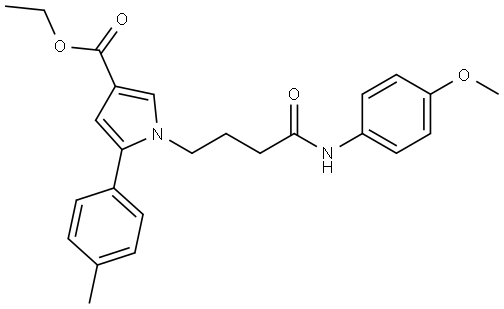 ethyl 1-(4-((4-methoxyphenyl)amino)-4-oxobutyl)-5-(p-tolyl)-1H-pyrrole-3-carboxylate Structure