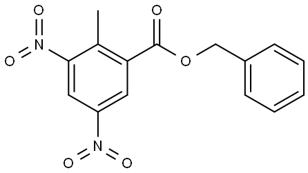 2-Methyl-3,5-dinitrobenzoic acid benzyl ester Structure