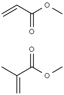 2-Propenoic acid, 2-methyl-, methyl ester, polymer with methyl 2-propenoate Structure