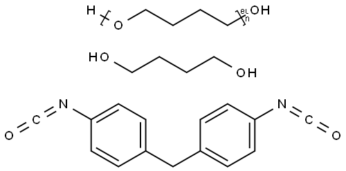 POLY[4,4'-METHYLENEBIS(PHENYL ISOCYANATE)-ALT-1,4-BUTANEDIOL/ POLYTETRAHYDROFURAN] Structure