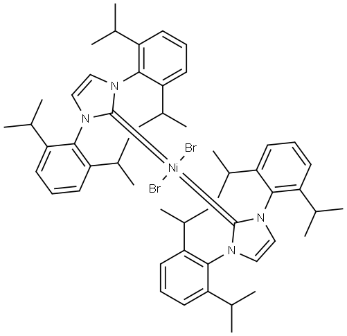 Nickel,bis[1,3-bis[2,6-bis(1-methylethyl)phenyl]-1,3-dihydro-2H-imidazol-2-ylidene]dibromo-, (SP-4-1)- (9CI, ACI) Structure