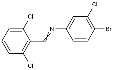 (E)-N-(4-bromo-3-chlorophenyl)-1-(2,6-dichlorophenyl)methanimine Structure