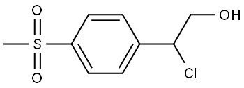 Benzeneethanol, β-chloro-4-(methylsulfonyl)- Structure