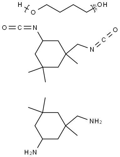 Cyclohexanemethanamine, 5-amino-1,3,3-trimethyl-, polymer with .alpha.-hydro-.omega.-hydroxypoly(oxy-1,4-butanediyl) and 5-isocyanato-1-(isocyanatomethyl)-1,3,3-trimethylcyclohexane Structure