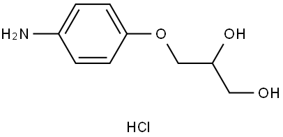 4-(2,3-dihydroxypropoxy)anilinium chloride Structure