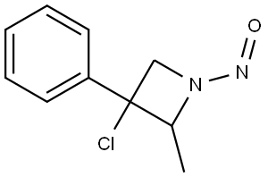 3-chloro-2-methyl-1-nitroso-3-phenylazetidine Structure