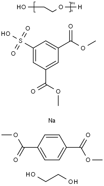 1,3-Benzenedicarboxylic acid, 5-sulfo-, 1,3-dimethyl ester, sodium salt, polymer with dimethyl Structure