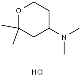 N,N,2,2-tetramethyltetrahydro-2H-pyran-4-amine hydrochloride Structure