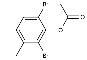 Phenol, 2,6-dibromo-3,4-dimethyl-, 1-acetate Structure