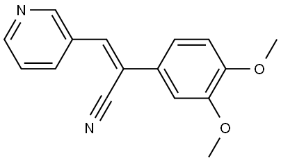 Benzeneacetonitrile, 3,4-dimethoxy-α-(3-pyridinylmethylene)-, (αZ)- Structure