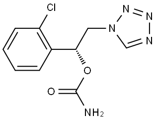 1H-Tetrazole-1-ethanol, α-(2-chlorophenyl)-, 1-carbamate, (αR)- Structure