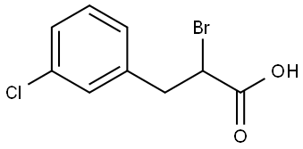 2-bromo-3-(3-chlorophenyl)propanoic acid Structure