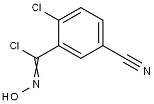 2-chloro-5-cyanobenzaldehyde chlorooxime Structure