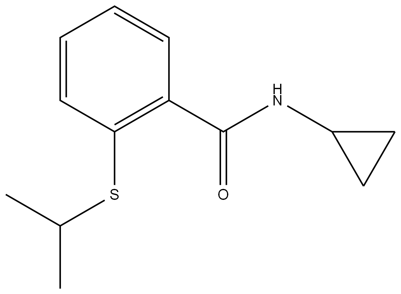 N-Cyclopropyl-2-[(1-methylethyl)thio]benzamide Structure