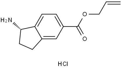 prop-2-en-1-yl (1S)-1-amino-2,3-dihydro-1H-indene-5-carboxylate hydrochloride Structure