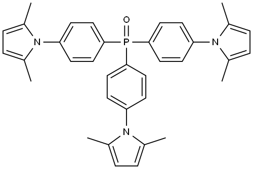 1H-Pyrrole, 1,1',1''-(phosphinylidynetri-4,1-phenylene)tris[2,5-dimethyl- 구조식 이미지