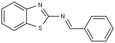 2-Benzothiazolamine, N-(phenylmethylene)-, [N(E)]- Structure