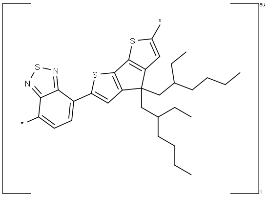 Poly[2,1,3-benzothiadiazole-4,7-diyl[4,4-bis(2-ethylhexyl)-4H-cyclopenta[2,1-b:3,4-b']dithiophene-2,6-diyl]] Structure