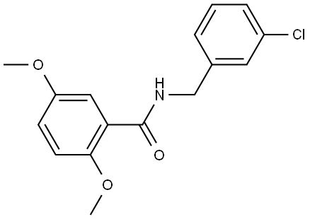 N-[(3-Chlorophenyl)methyl]-2,5-dimethoxybenzamide Structure