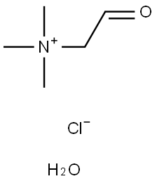 trimethyl(2-oxoethyl)azanium hydrate chloride Structure