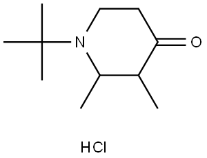 1-tert-butyl-2,3-dimethylpiperidin-4-one hydrochloride Structure