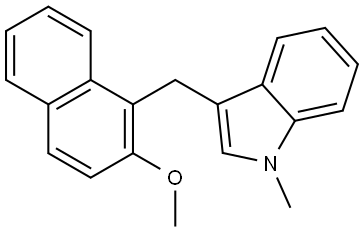 3-[(2-Methoxy-1-naphthalenyl)methyl]-1-methyl-1H-indole Structure