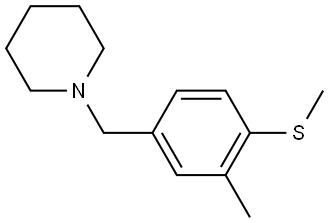 1-[[3-Methyl-4-(methylthio)phenyl]methyl]piperidine Structure