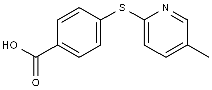 4-[(5-Methyl-2-pyridinyl)thio]benzoic acid Structure