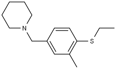 1-[[4-(Ethylthio)-3-methylphenyl]methyl]piperidine Structure