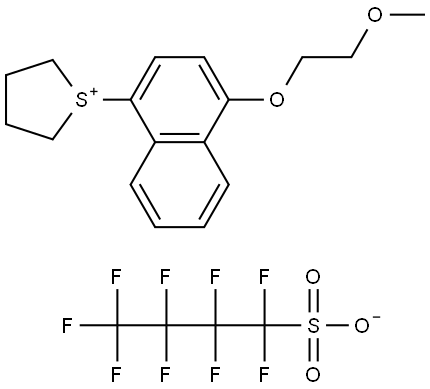 1-[4-(2-Methoxy)ethoxy]-1-naphthalenyl]tetrahydro-thiophenium
perfluorobutanesulfonate Structure