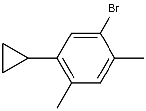 1-Bromo-5-cyclopropyl-2,4-dimethylbenzene Structure