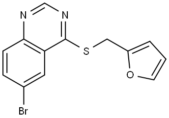 6-Bromo-4-((furan-2-ylmethyl)thio)quinazoline Structure