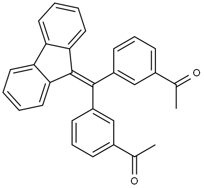 1,1'-(((9H-fluoren-9-ylidene)methylene)bis(3,1-phenylene))bis(ethan-1-one) Structure