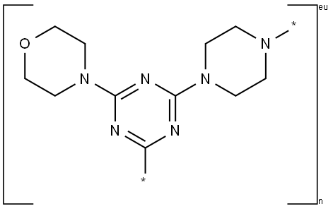 Poly[(6-(4-morpholinyl)-1,3,5-triazine-2,4-diyl)-1,4-piperazinediyl Structure