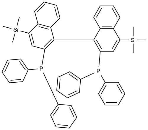 Phosphine, 1,1'-[(1S)-4,4'-bis(trimethylsilyl)[1,1'-binaphthalene]-2,2'-diyl]bis[1,1-diphenyl- Structure