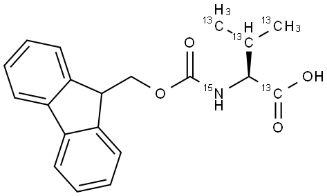 L-Valine-13C5,15N,  N-Fmoc  derivative,  N-(9-Fluorenylmethoxycarbonyl)-L-valine-13C5,15N Structure