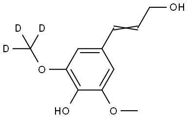 (E)-4-(3-hydroxyprop-1-en-1-yl)-2-methoxy-6-(methoxy-d3)phenol Structure