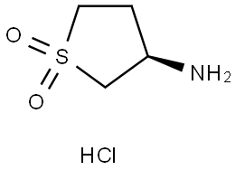 3-Thiophenamine, tetrahydro-, 1,1-dioxide, hydrochloride (1:1), (3R)- Structure