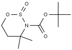 tert-butyl 4,4-dimethyl-1,2,3-oxathiazinane-3-carboxylate 2-oxide Structure