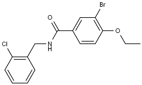 3-Bromo-N-[(2-chlorophenyl)methyl]-4-ethoxybenzamide Structure