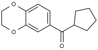 Cyclopentyl(2,3-dihydro-1,4-benzodioxin-6-yl)methanone Structure