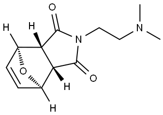 rel-(3aR,4S,7R,7aS)-2-[2-(Dimethylamino)ethyl]-3a,4,7,7a-tetrahydro-1H-4,7-epoxyisoindole-1,3(2H)-dione Structure