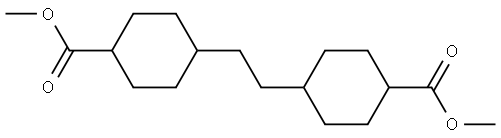 Cyclohexanecarboxylic acid, 4,4′-ethylenedi-, dimethyl ester Structure