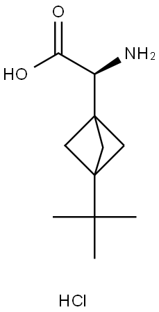 (S)-2-Amino-2-(3-(tert-butyl)bicyclo[1.1.1]pentan-1-yl)acetic acid hydrochloride Structure