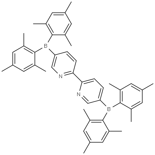 5,5'-bis-(dimesitylboranyl)-2,2'-bipyridine Structure