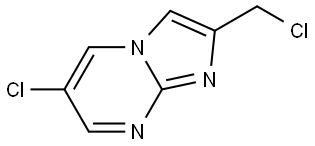 6-chloro-2-(chloromethyl)imidazo[1,2-a]pyrimidine 구조식 이미지
